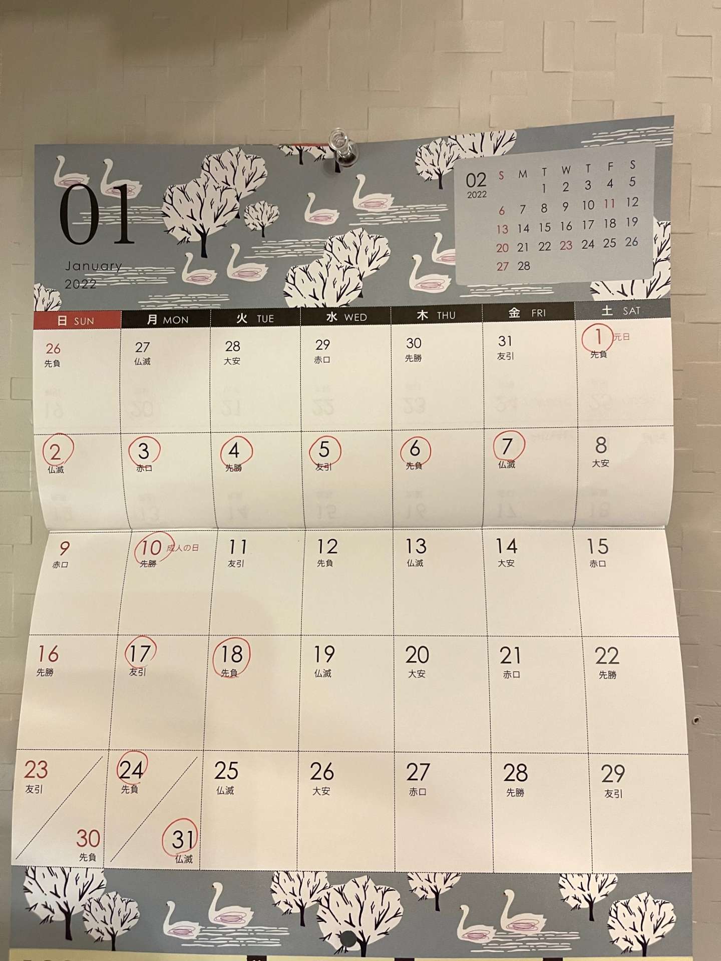 2022年　1月の定休日　【柏原市と枚方市の美容室 Plum Hair】